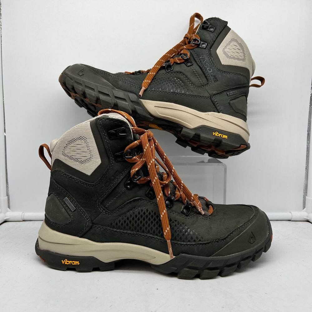 Vasque Ankle Boots in Dark Green and Beige